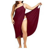 Women’s Sling Beach Robe Dress - Backless Cross Sarong Cover Up Pareo Swimwear Vestido de Mujer - Faith Affinity