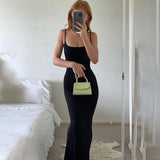2025 Summer Women’s Sexy Tight Fishtail Dress - Sleeveless Casual Suspender Skirt with Bag Hip Design - Faith Affinity