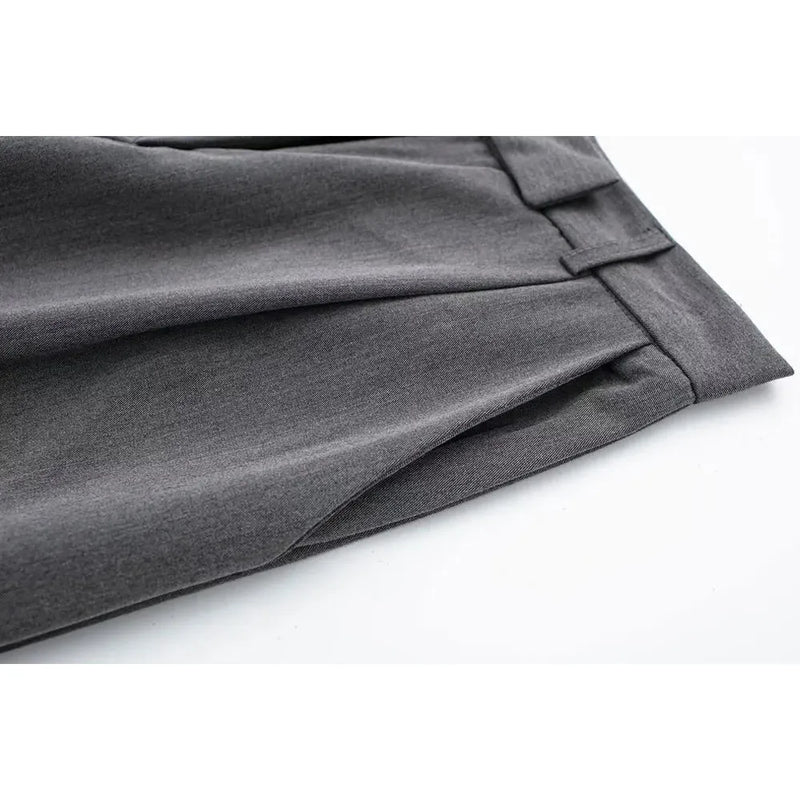 "TRAF Women's Vintage High Waist Wide Leg Pants with Front Darts & Pockets - Zipper Fly, Fashion Female Trousers" - Faith Affinity