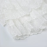 "Women's Black Low Waist Tiered Lace Skirt - White Fairycore Micro Boho Skirt, Trendy Summer Fashion Clothing" - Faith Affinity