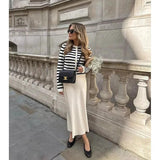 ASDS 2025 Y2K Satin Long Skirt - High-Waisted A-Line Spring Casual Women’s Skirt for High Street Fashion - Faith Affinity