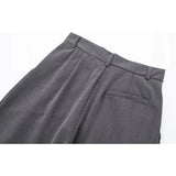 "TRAF Women's Vintage High Waist Wide Leg Pants with Front Darts & Pockets - Zipper Fly, Fashion Female Trousers" - Faith Affinity