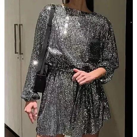 2025 Women’s Sparkling Beaded Cocktail Party Dress - Elegant Sexy Sequined Evening Dress for Holiday Fashion - Faith Affinity
