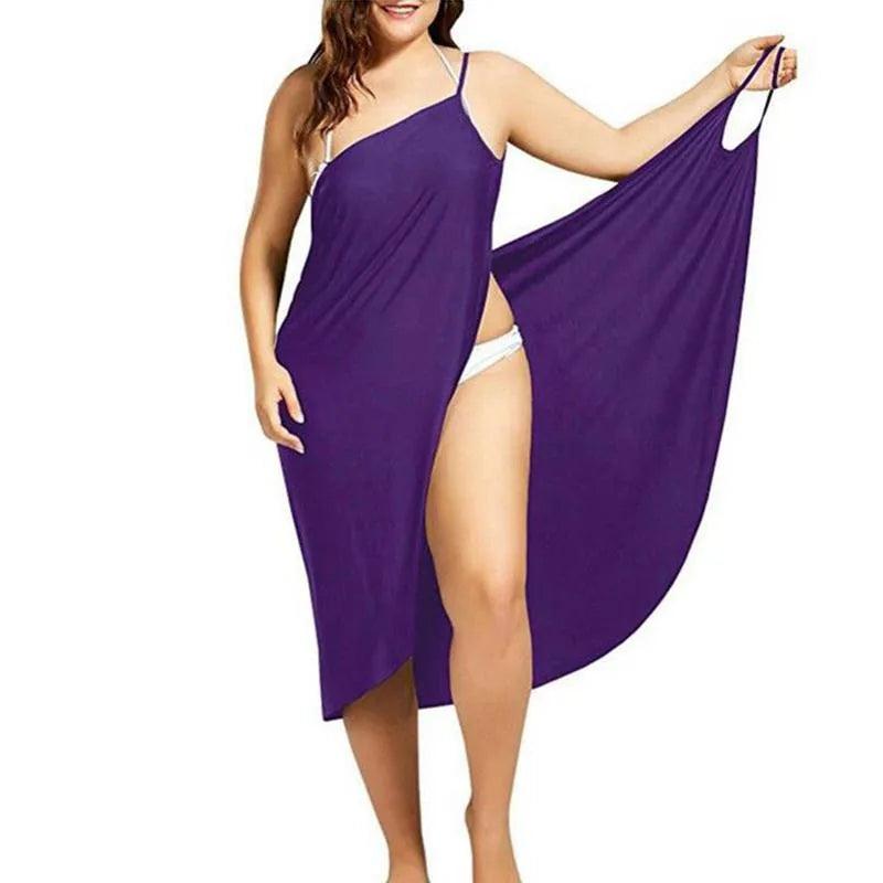 Women’s Sling Beach Robe Dress - Backless Cross Sarong Cover Up Pareo Swimwear Vestido de Mujer - Faith Affinity