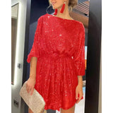 2025 Women’s Sparkling Beaded Cocktail Party Dress - Elegant Sexy Sequined Evening Dress for Holiday Fashion - Faith Affinity