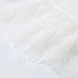 "Women's Black Low Waist Tiered Lace Skirt - White Fairycore Micro Boho Skirt, Trendy Summer Fashion Clothing" - Faith Affinity