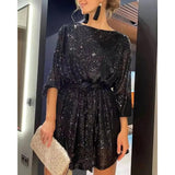 2025 Women’s Sparkling Beaded Cocktail Party Dress - Elegant Sexy Sequined Evening Dress for Holiday Fashion - Faith Affinity